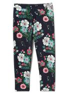 Gap Print Stretch Jersey Capris - Navy Floral