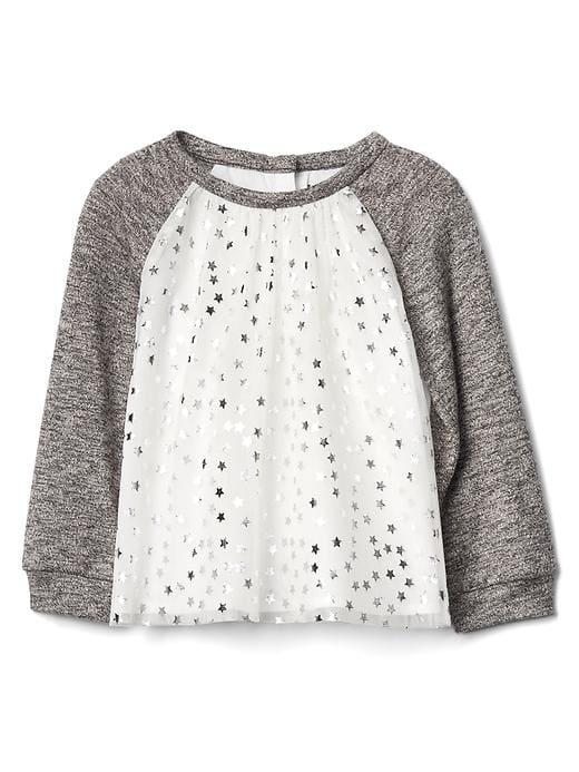 Gap Shimmer Star Tulle Top - French Vanilla