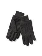 Gap Wool Leather Tech Gloves - Charcoal Heather