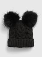 Toddler Cable-knit Pom Beanie