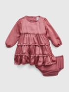 Baby Recycled Satin Tiered Dress