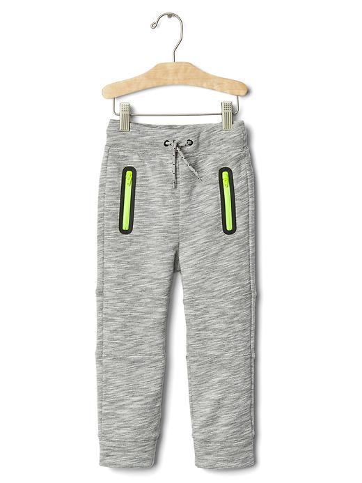 Gap Neon Zip Sweats - Heather Grey