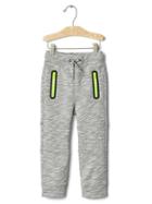 Gap Neon Zip Sweats - Heather Grey