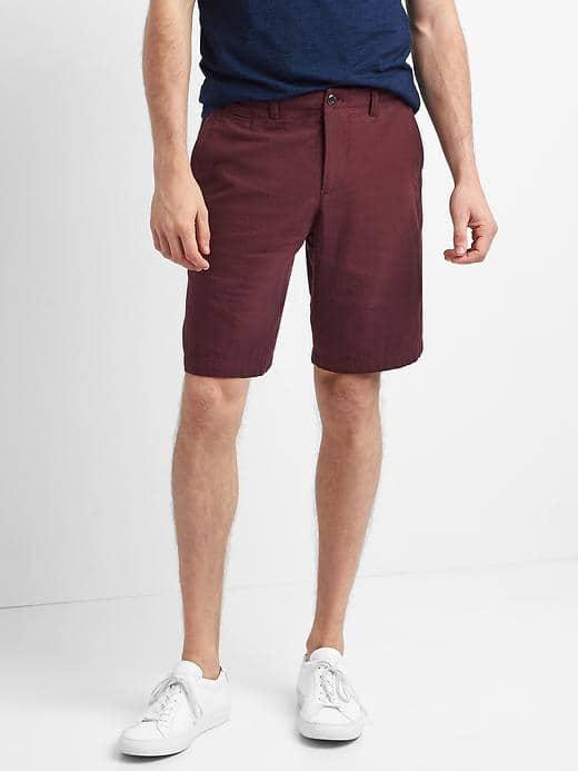 Gap Men Vintage Wash Shorts 10 - Red/black