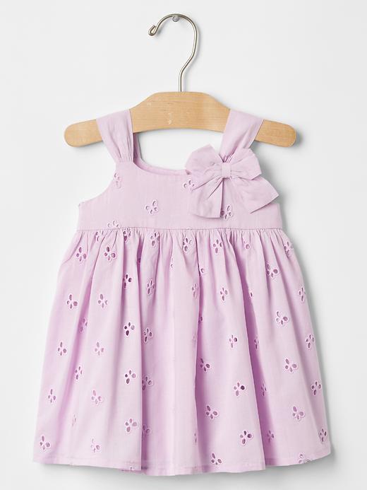 Gap Eyelet Bow Dress - Gauzy Lilac