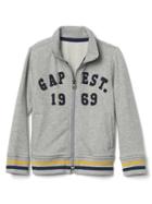 Gap Logo Track Jacket - Oatmeal Heather