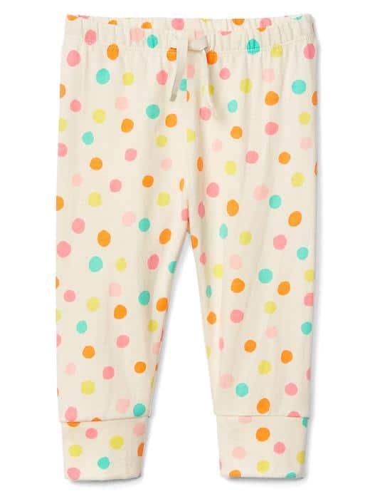 Gap Organic Print Banded Pants - Multi Dots