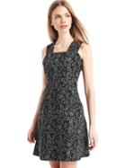 Gap Women Linen Print Sleeveless Dress - Black Floral