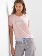Gap Women Mix And Match Short Sleeve Sleep Shirt - New Babe Pink