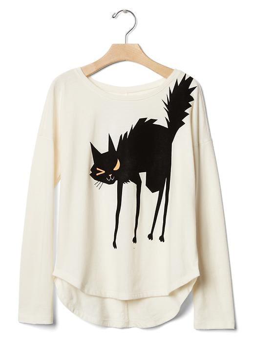 Gap Embellished Halloween Hi Lo Tee - Ivory Frost