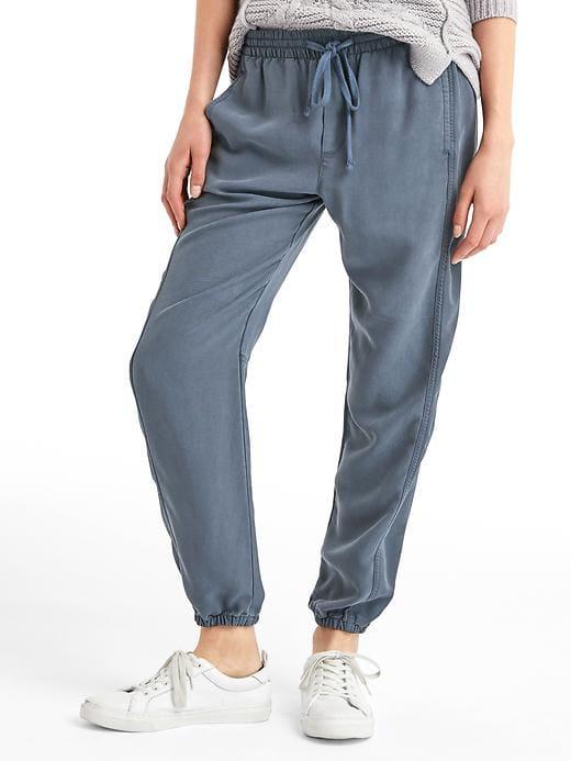 Gap Women Tencel Side Panel Joggers - Equinox Blue
