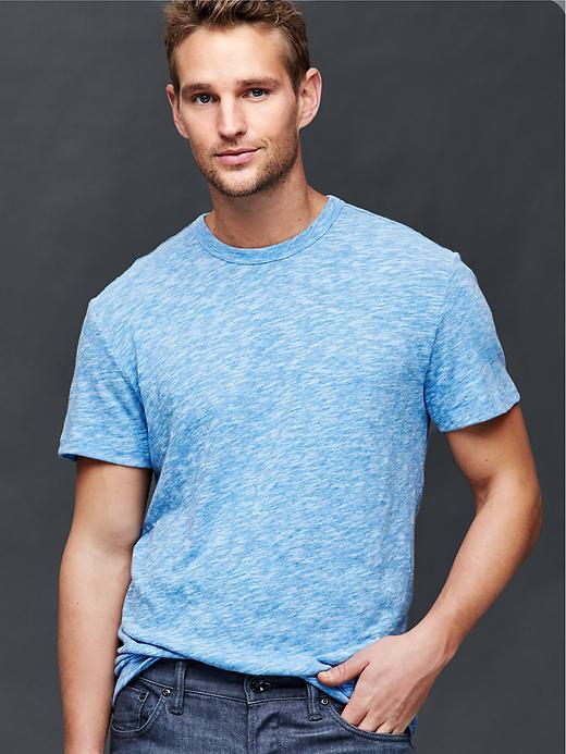 Gap Men Heathered T Shirt - Blue Streak