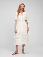 Lace Button-front Midi Dress