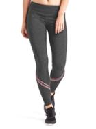 Gap Women Gfast Reflective Stripe Leggings - Charcoal Gray