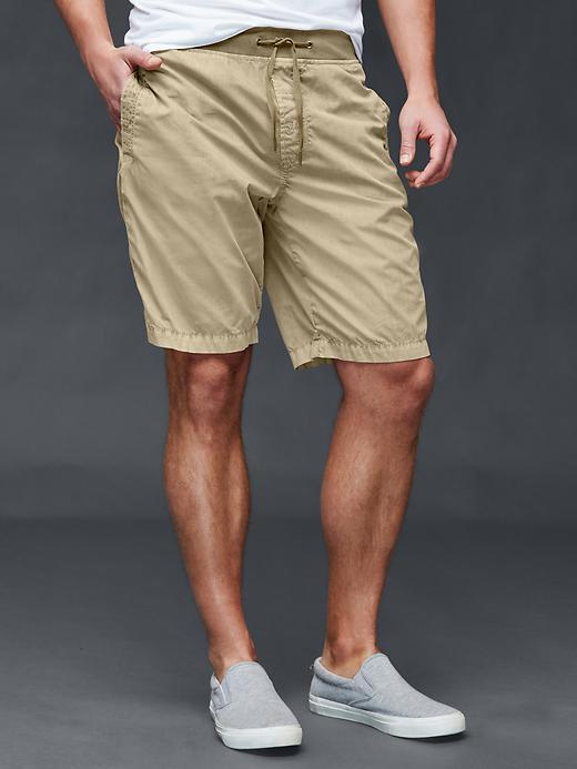 Gap Men Paperweight Jogger Shorts 10 - Iconic Khaki