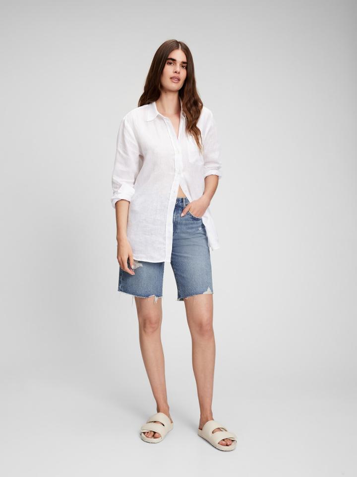 Denim Board Shorts With Washwell