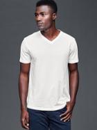 Gap Men Vintage Wash V Neck T Shirt - New Off White