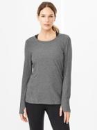 Gap Gapfit Breathe Long Sleeve T - Gray Dot