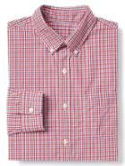 Gap Women True Wash Poplin Tattersall Slim Fit Shirt - Weathered Red