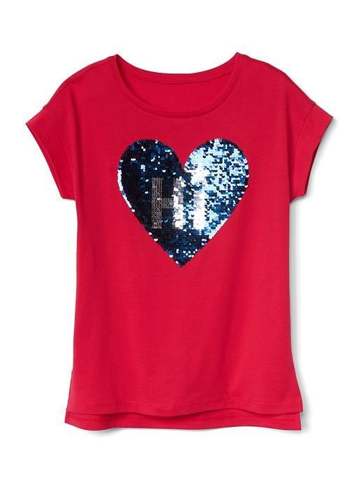 Gap Flippy Sequin Graphic Tee - Pepper Red