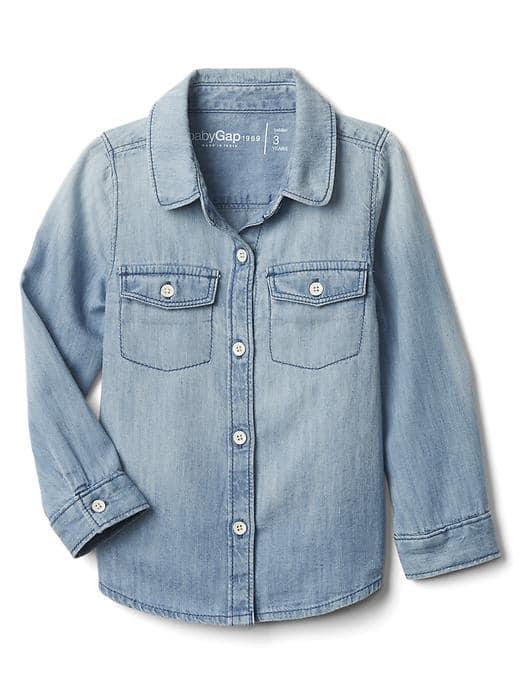 Gap Women 1969 Light Chambray Shirt - Denim