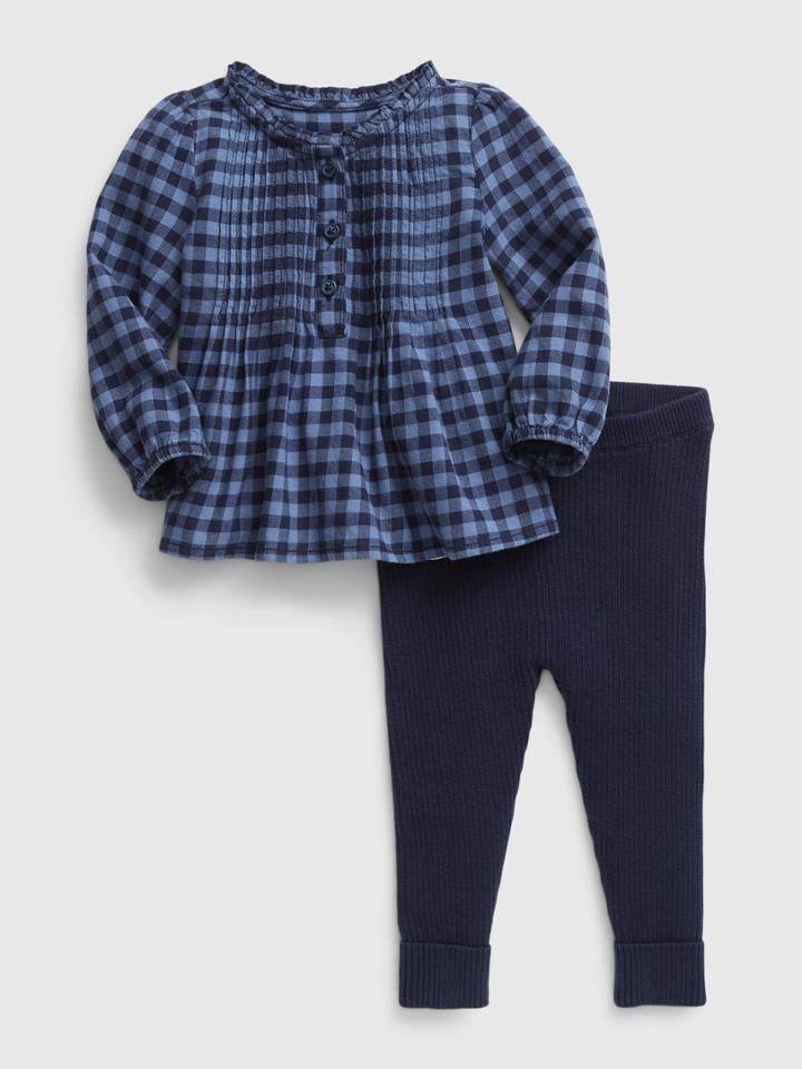 Baby Plaid 2-piece Outfit Set