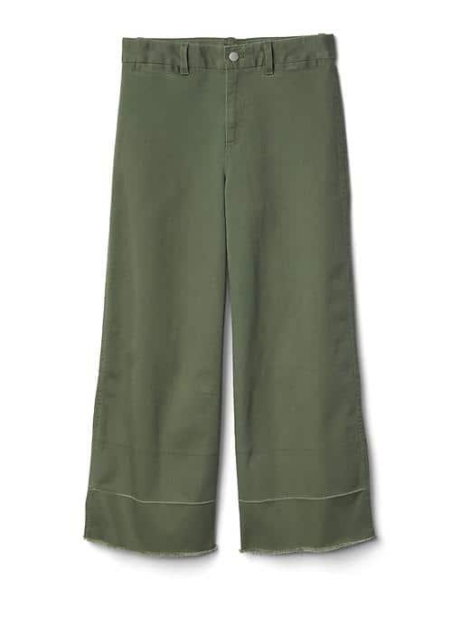 Gap Women Wide Leg Crop High Rise Chinos - Monterey Cypress