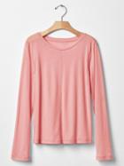 Gap Luxe Seam Jersey Tee - Pink Heart