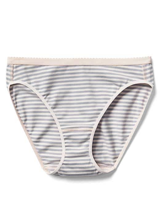 Gap Women High Cut Logo Bikini - Basic Stripe Light Pink