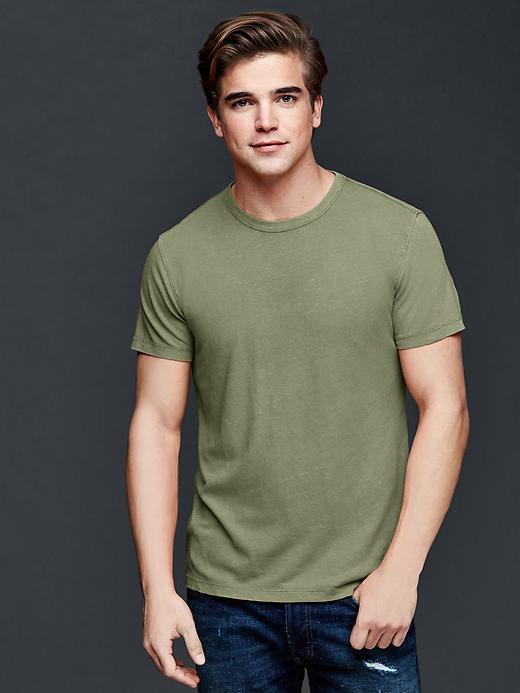 Gap Men Linen Cotton T Shirt - Desert Cactus