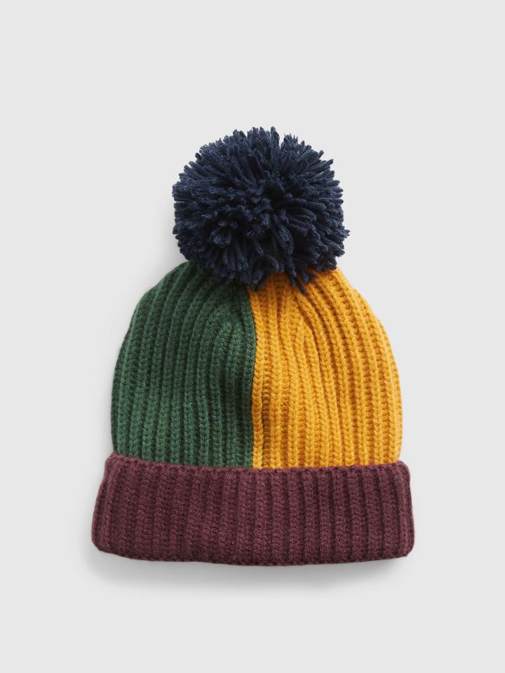 Toddler Colorblock Pom Beanie