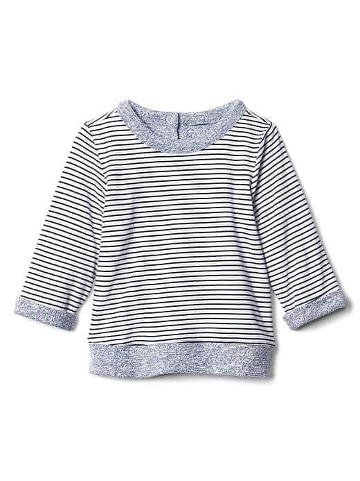 Gap Favorite Reversible Crew Pullover - Blue Track