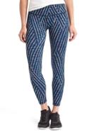Gap Women Gfast Stripe Spacedye Leggings - Turq Blue Multi Str