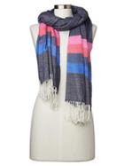 Gap Women Cozy Modal Holiday Stripe Scarf - Dark Night