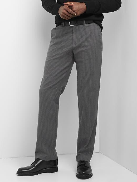 Gap Men Straight Fit Twill Pants Stretch - Blue