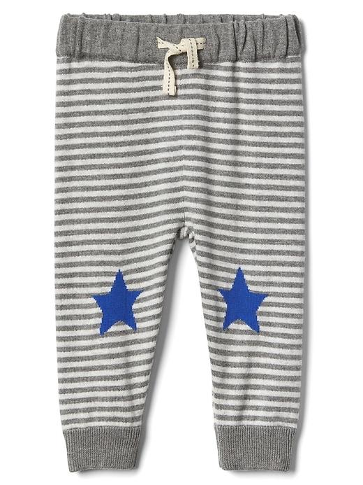 Gap Stripe Graphic Sweater Pants - Gray Stripe