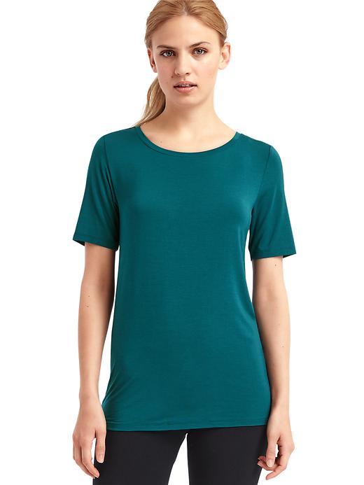 Gap Women Pure Body Modal Short Sleeve Tee - Savvy Teal