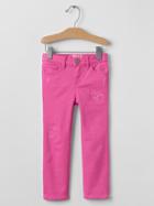 Gap 1969 Serious Stretch Destructed Skinny Jeans - Devi Pink
