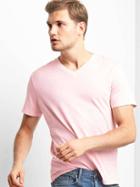 Gap Women Essential V Neck Tee - Pink Standard