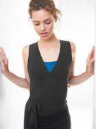 Gap Women Breathe V Neck Wrap Crop Tank - Black