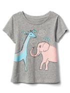 Gap Embellished Graphic Short Sleeve Tee - Elephant