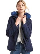 Gap Women 2 In 1 Short Hooded Parka - Dark Night