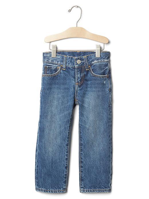 Gap Babygap + Pendleton Flannel Lined Straight Jeans - Light Wash