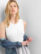Gap Women Lace Up Sweater Tank - Optic White