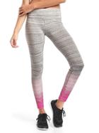 Gap Women Gfast Performance Cotton Leggings - Ombre Stripe Pink
