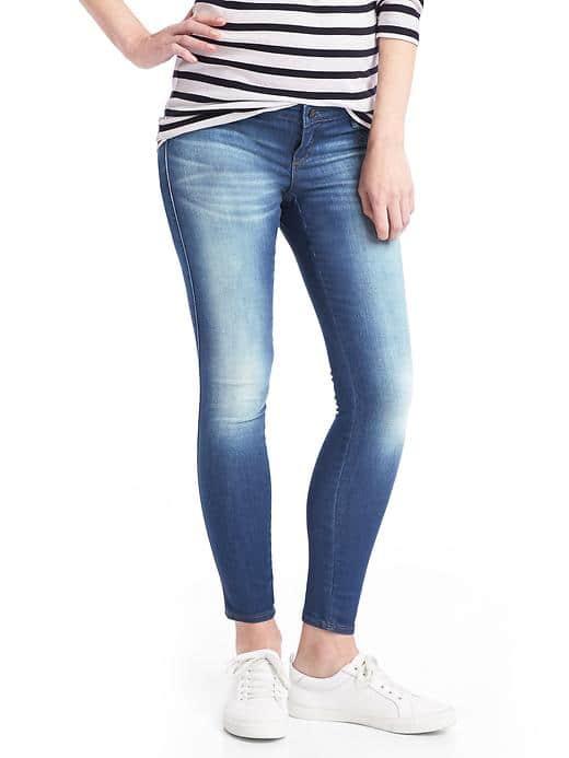 Gap Women Inset Panel Easy Legging Jeans - Dark Indigo
