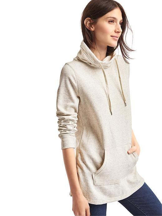Gap Women Funnel Neck Pullover - Oatmeal Heather