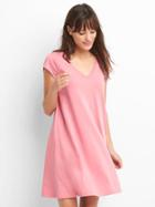Gap A Line V Neck Dress - Elle Pink