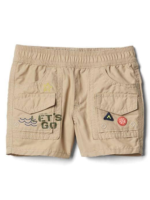 Gap Scout Patch Shorts - Sand Khaki