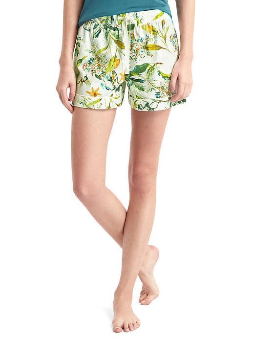 Gap Women Print Sleep Shorts - Butterfly Botanical Milk